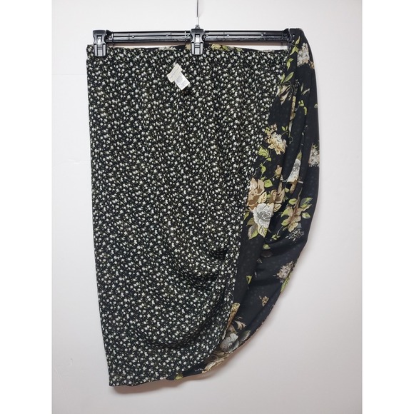 White Stag Reversible Floral Skirt Womens Size XL (16-18) Flounce Pull-on - Picture 1 of 10